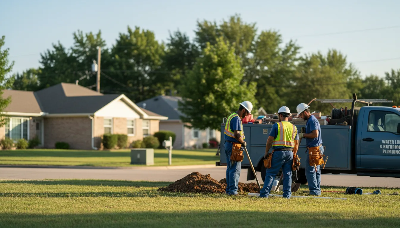 Residential water line and bathroom plumbing service in Highlandville, MO